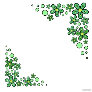 Green Floral Clipart