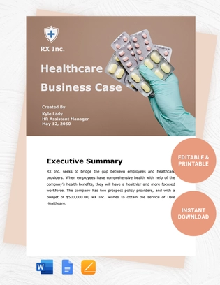 Healthcare Business Case Template