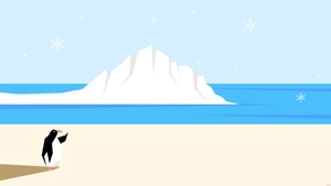 Winter Beach Background