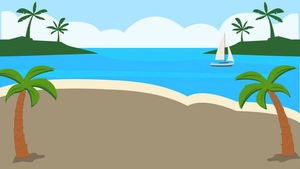 Palm Tree Beach Background