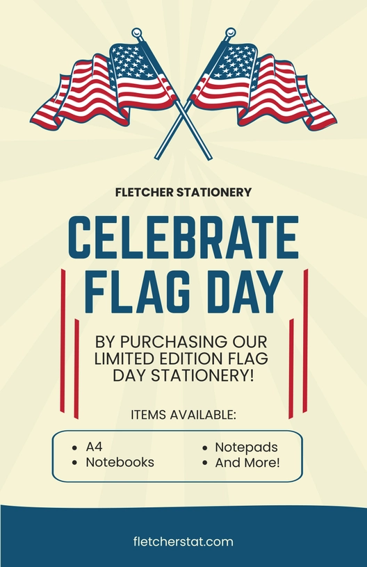 Vintage Flag Day Poster