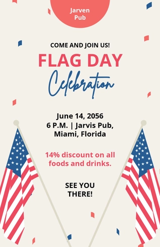 Flag Day Celebration Poster Template