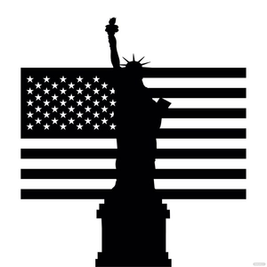 Black And White Flag Day Clipart