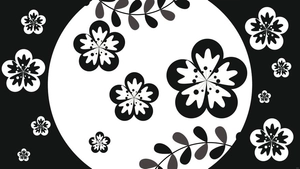 Black And White Flower Background