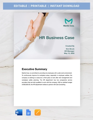 HR Business Case Template