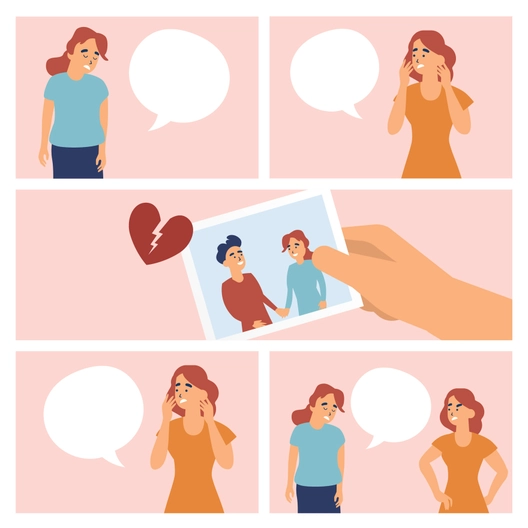 Love Comic Strip Template