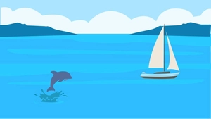 Blue Beach Background