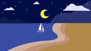Night Beach Background