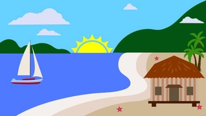 Beach Hut Background