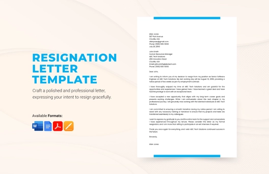 Resignation Letter Template