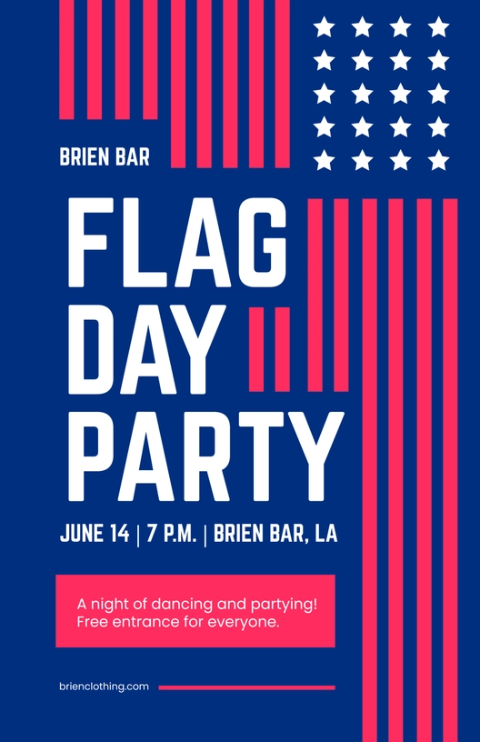 Flag Day Party Poster