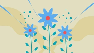 Aesthetic Blue Flower Background