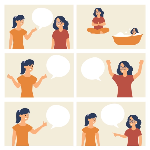 Self-care Comic Strip Template