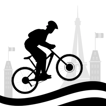 Free Black Tour De France Clipart Template to Edit Online