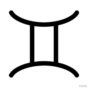 Gemini Outline Clipart