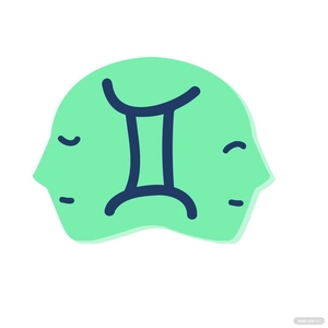 Neon Gemini Clipart
