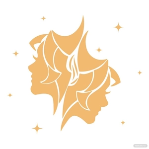 Gold Gemini Clipart