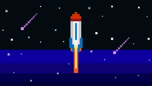 Pixel Art Space Background
