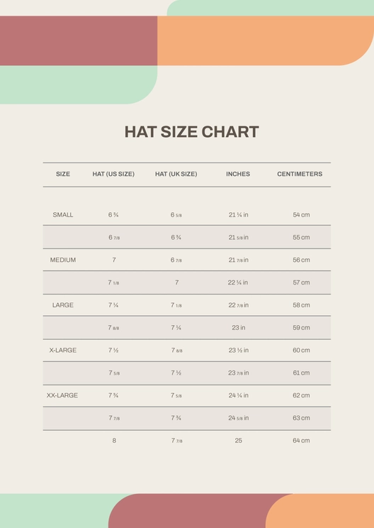 Hat Size Chart