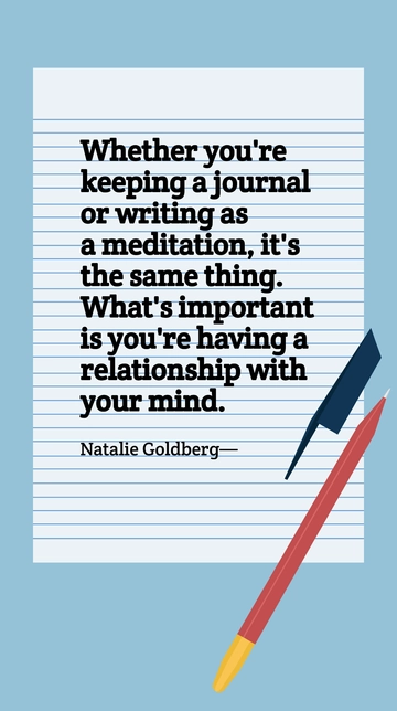Natalie Goldberg: Writing as Meditation and Mind Connection Quote