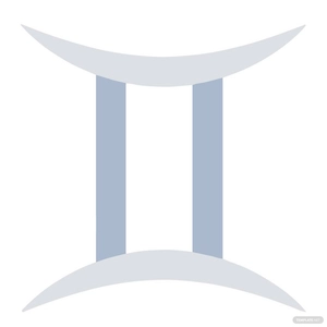 Silver Gemini Symbol Clipart