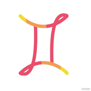 Watercolor Gemini Sign Clipart