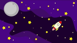 Space Cartoon Background
