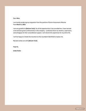 Simple Resignation Letter Simple Resignation Letter