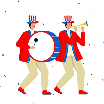 Free 4th Of July Parade Clipart Template to Edit Online
