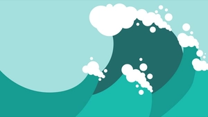 Green Wave Background