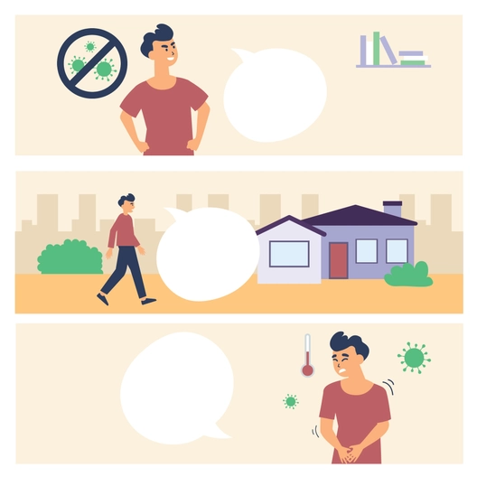 Coronavirus 3 Panel Comic Strip Template