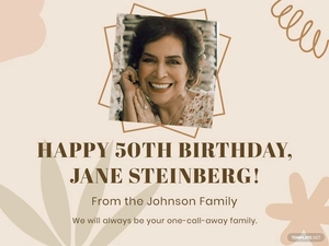 50th Birthday Ecard Template
