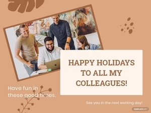 Holiday Colleague Ecard Template