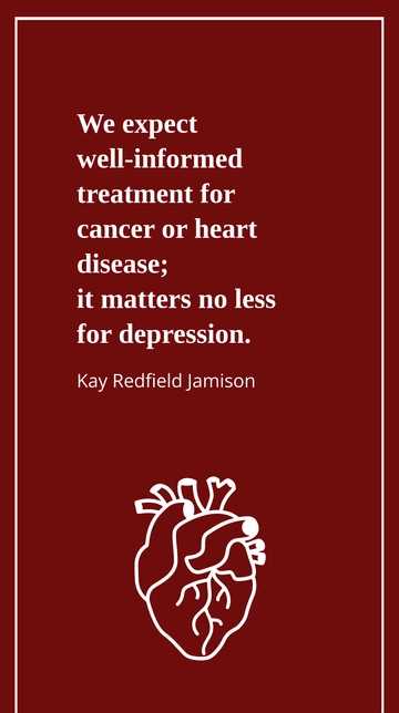 Free Well-Informed Treatment for Depression: Jamison Quote Template to Edit Online