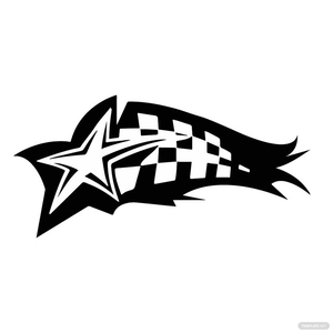 Checkered Flag Star Clipart