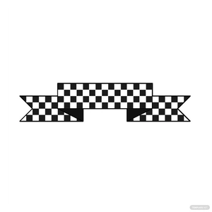 Checkered Flag Ribbon Clipart