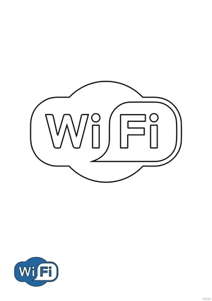 WiFi Logo Coloring Page