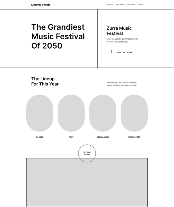 Landing Page Wireframe