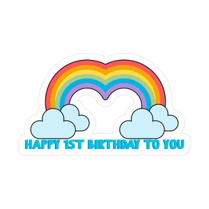 Rainbow Sticker Template