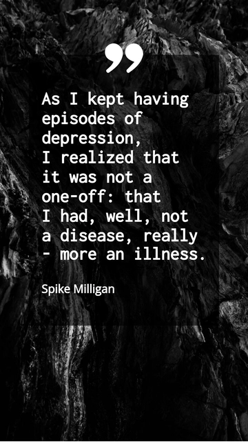 Spike Milligan: Battling Depression with Humor Quote