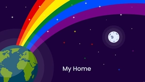 Rainbow Space Wallpaper