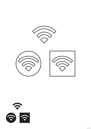 Black Wifi coloring page