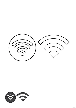 Grey Wifi coloring page