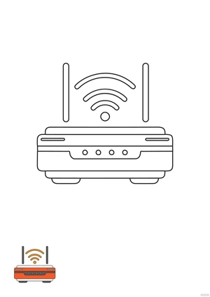 Wifi Router coloring page