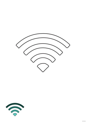 Simple Wifi coloring page