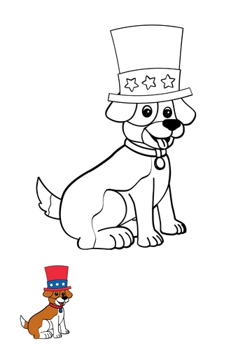 Free Snoopy 4th Of July Coloring Page Template to Edit Online