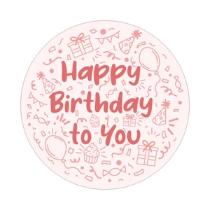 Birthday Sticker Template