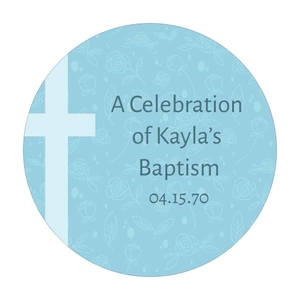 Baptism Sticker Template