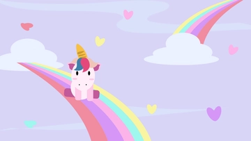 Free Unicorn Rainbow Background Template to Edit Online
