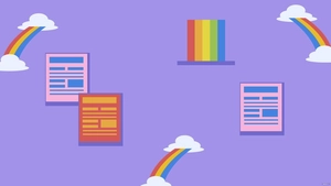 Rainbow Zoom Background